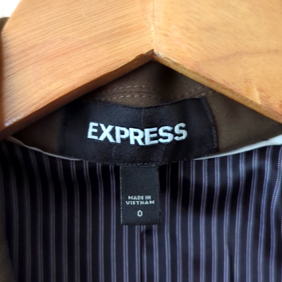 3/$20 - Express 1 Button Blazer / Business Suit Jacket - Army Green - Picture 2 of 6